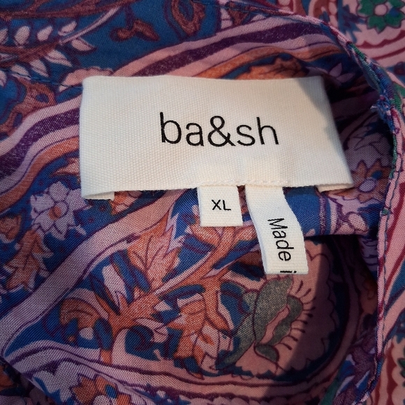 BA&SH falba Maxi Dress Purple and Blue Size 10 - Picture 14 of 15